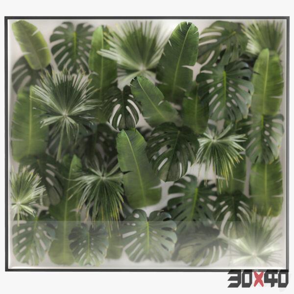 现代植物墙3d模型下载-30x40 Mood