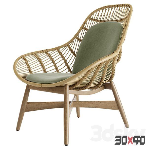 Rattan 现代休闲椅3d模型下载-30x40 Mood