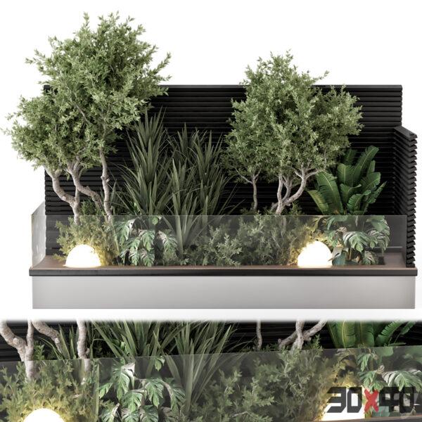 现代植物堆3d模型下载 -30x40 Mood