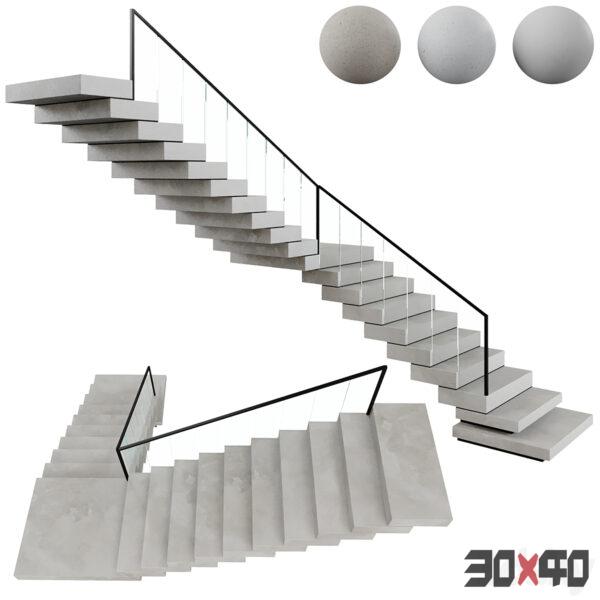 现代楼梯3d模型下载-30x40 Mood