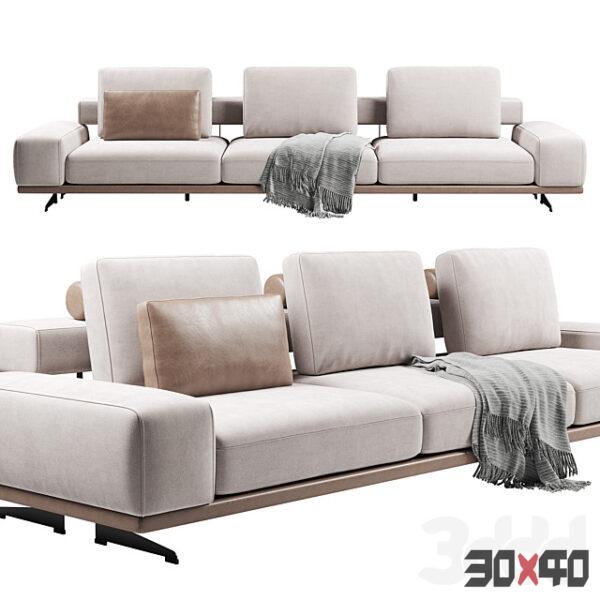 FENDA 现代多人沙发3D模型下载-30x40 Mood