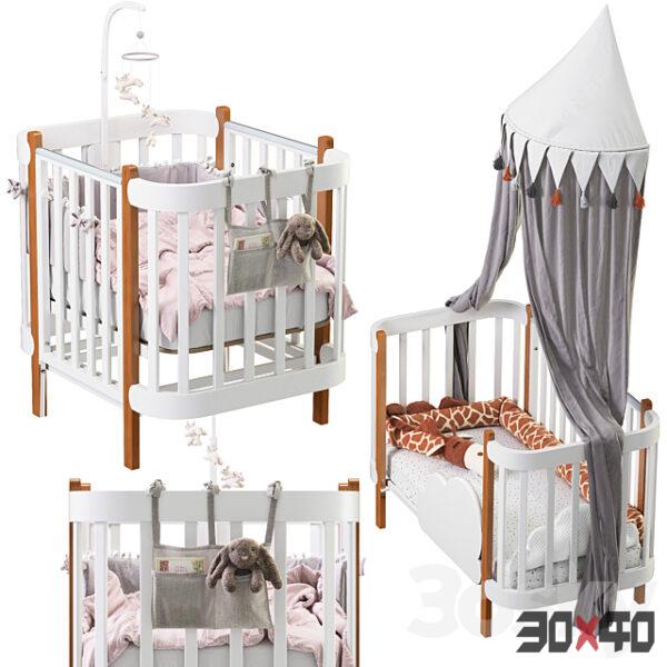 现代婴儿床3D模型下载-30x40 Mood