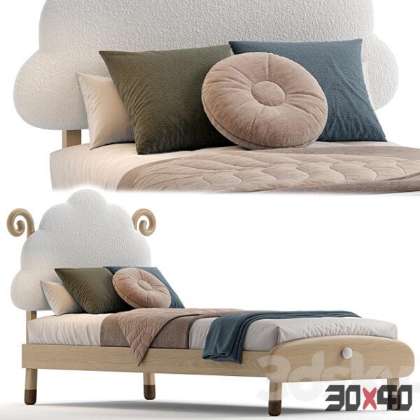 现代儿童床3d模型下载-30x40 Mood