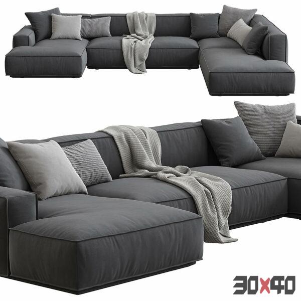 Arflex现代多人沙发3d模型下载-30x40 Mood