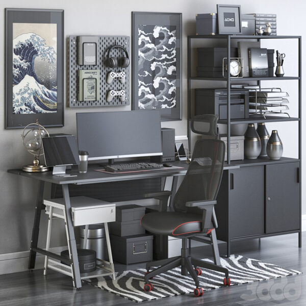 现代书桌椅3d模型下载-30x40 Mood