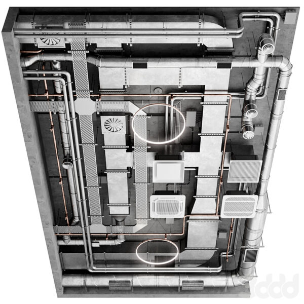 工业风管道3d模型下载 -30x40 Mood