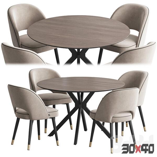 现代餐桌椅3d模型下载-30x40 Mood