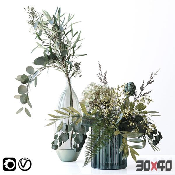 现代绿植摆件3d模型下载-30x40 Mood