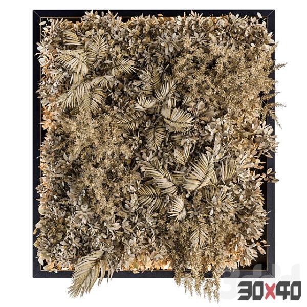 现代干花墙饰3d模型下载-30x40 Mood