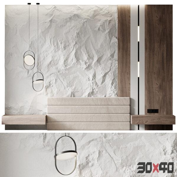 现代卧室背景墙3d下载-30x40 Mood