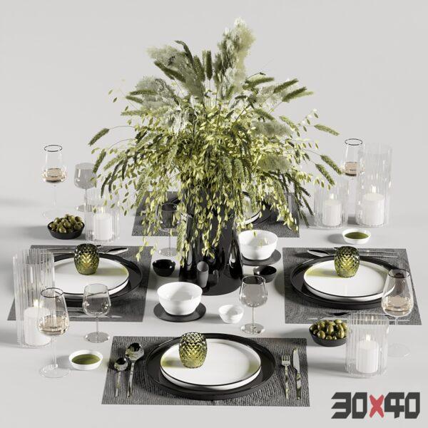 现代餐具摆件3d下载-30x40 Mood