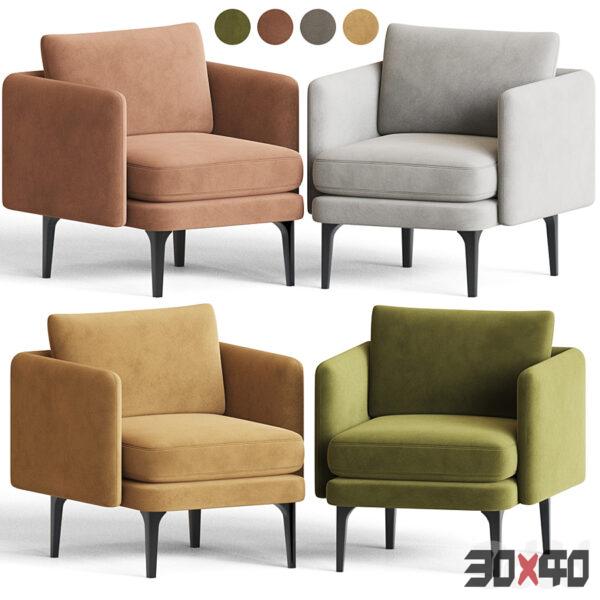 现代布艺单人沙发3d模型下载 -30x40 Mood