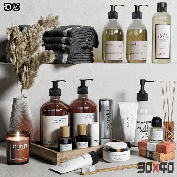 现代洗浴用品3d模型下载-30x40 Mood