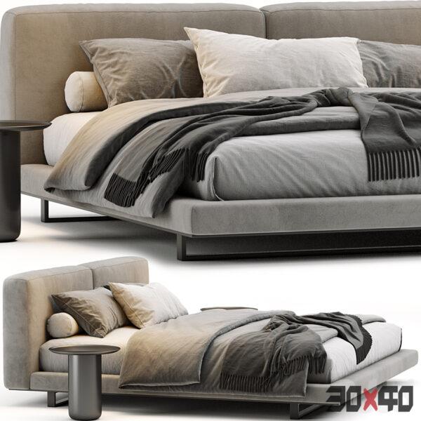 Alivar Echo现代双人床3d模型下载-30x40 Mood