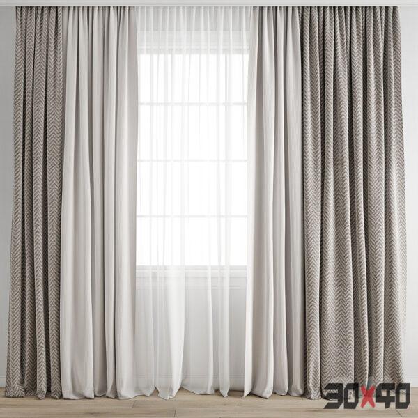 现代窗帘3d模型下载-30x40 Mood