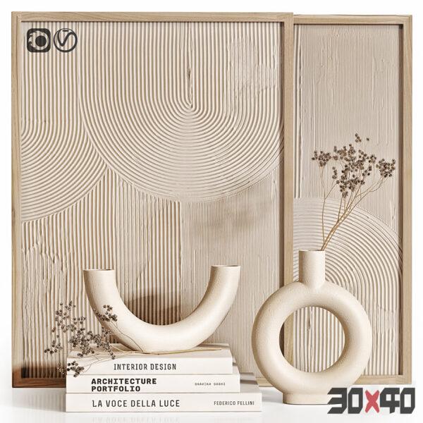 现代饰品摆件3d模型下载-30x40 Mood