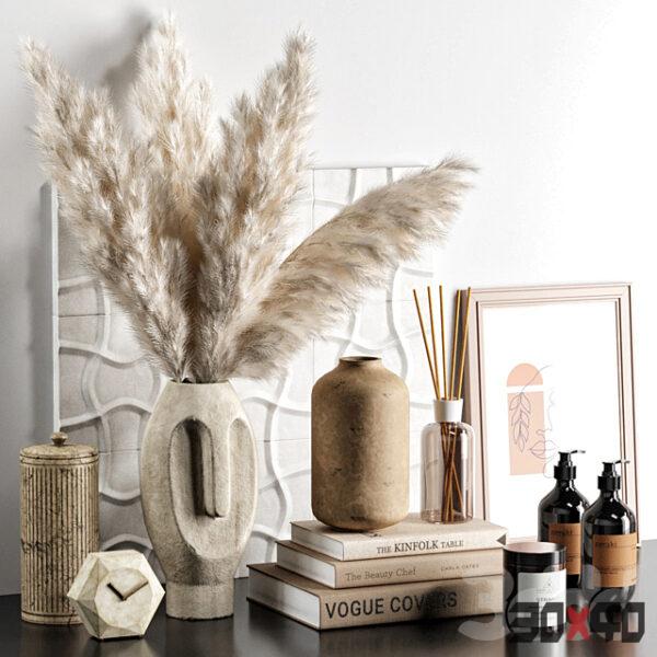 现代饰品摆件组合3d模型下载-30x40 Mood