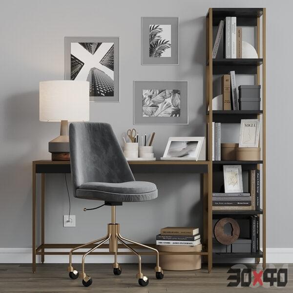 书桌椅3d模型下载-30x40 Mood