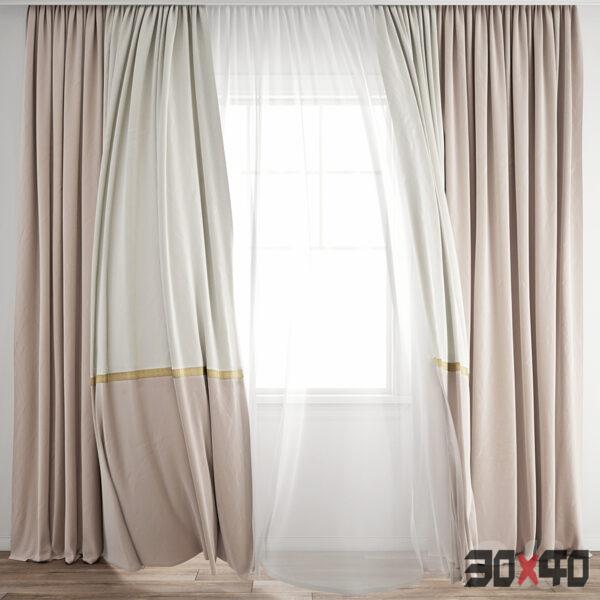现代窗帘3d模型下载-30x40 Mood