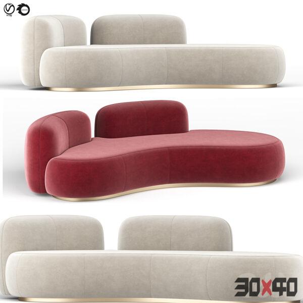 Tateyama现代沙发3d模型下载-30x40 Mood