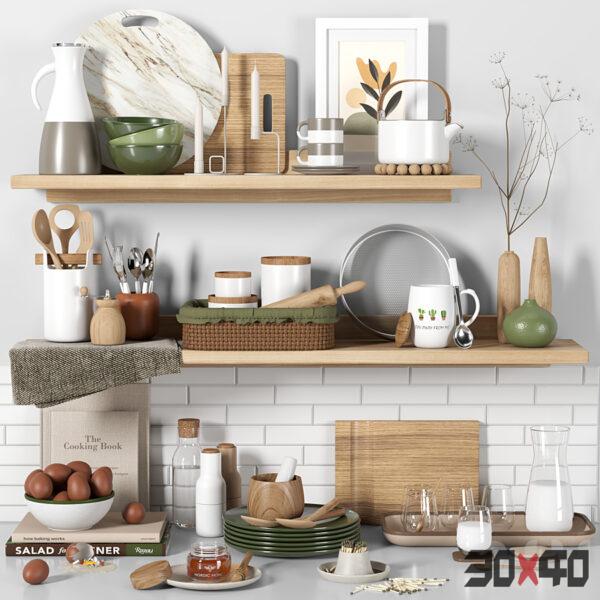 餐具用品3d模型下载-30x40 Mood