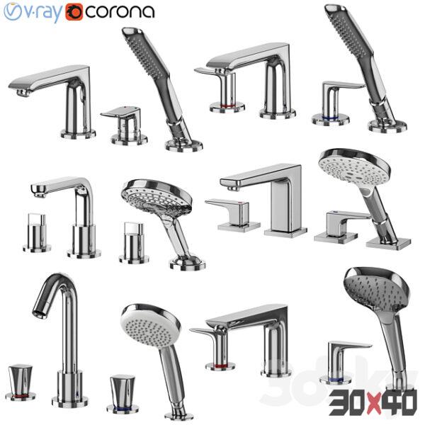 现代淋浴花洒龙头3d模型下载-30x40 Mood