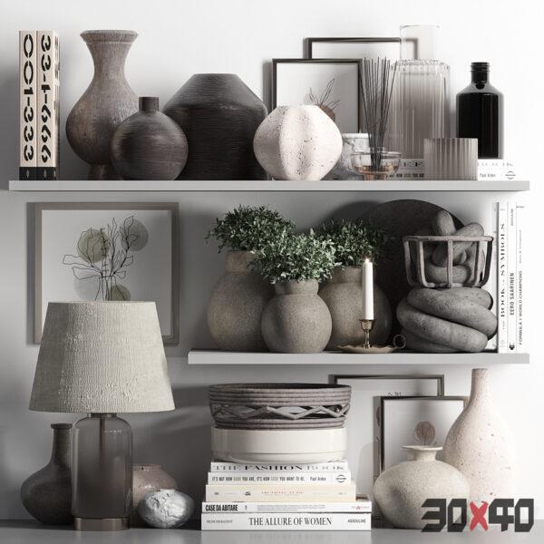 装饰摆件组合3d模型下载 -30x40 Mood