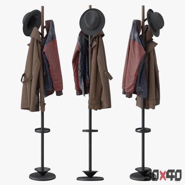 现代挂衣架3d模型下载 -30x40 Mood