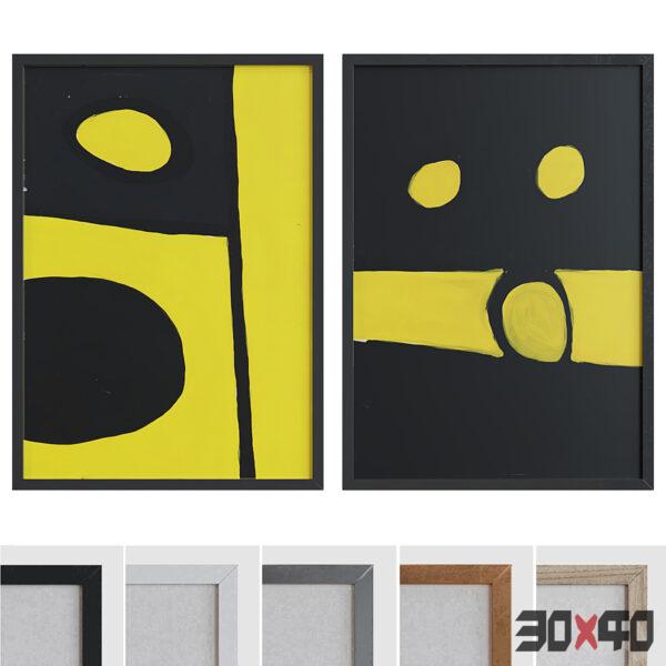 挂画3d模型下载-30x40 Mood