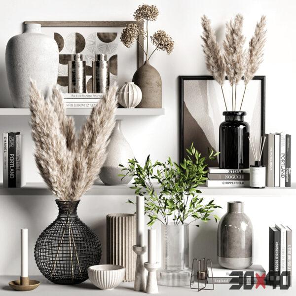 装饰摆件组合3d模型下载-30x40 Mood