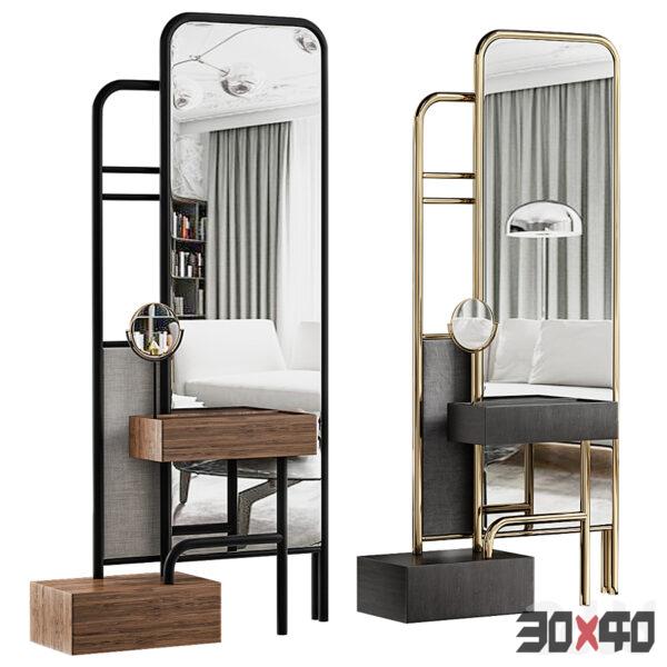 全身镜梳妆台组合3d模型下载-30x40 Mood