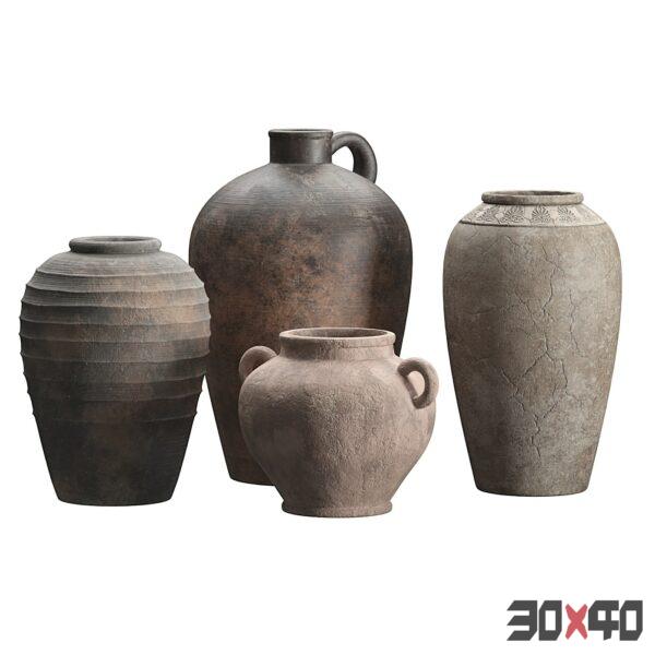 陶罐器皿3d模型下载-30x40 Mood