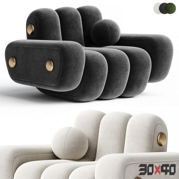 单人沙发3d模型下载-30x40 Mood