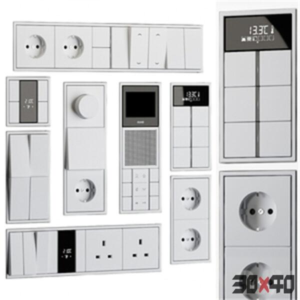 开关插座面板3d模型下载-30x40 Mood