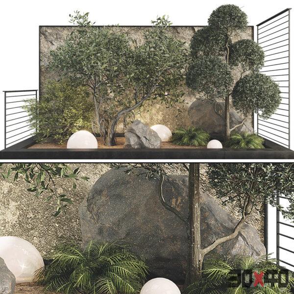 绿植景观小品3d模型下载-30x40 Mood