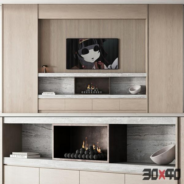 电视背景墙3d模型下载-30x40 Mood