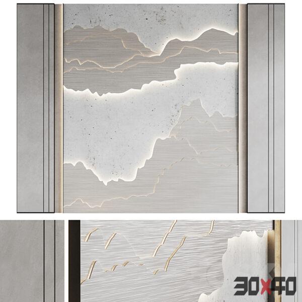 背景墙3d模型下载-30x40 Mood