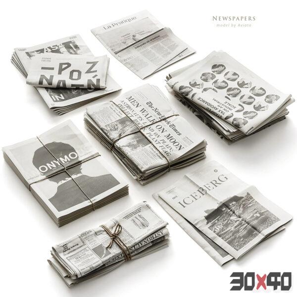 书籍3d模型下载-30x40 Mood