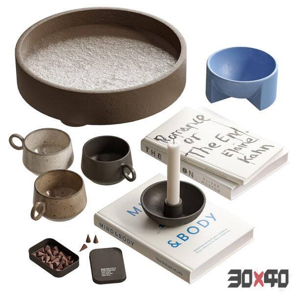 饰品摆件组合3d模型下载-30x40 Mood