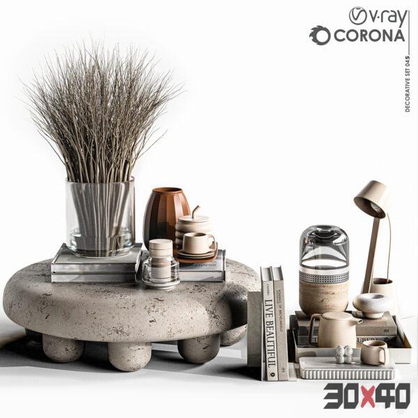饰品摆件组合3d模型下载-30x40 Mood