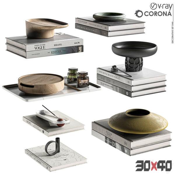书籍摆件组合3d模型下载-30x40 Mood