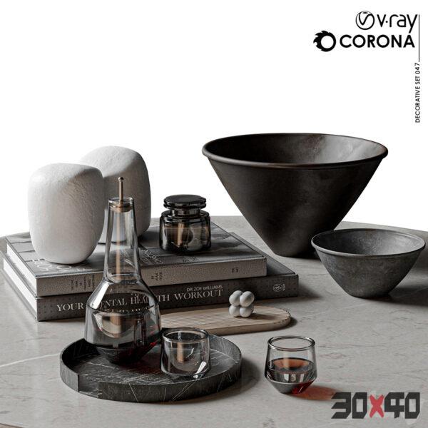 饰品摆件组合3d模型下载-30x40 Mood