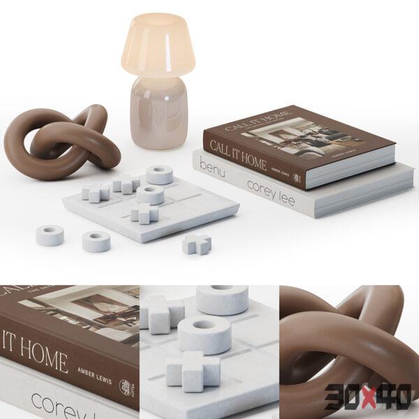 饰品摆件组合3d模型下载-30x40 Mood