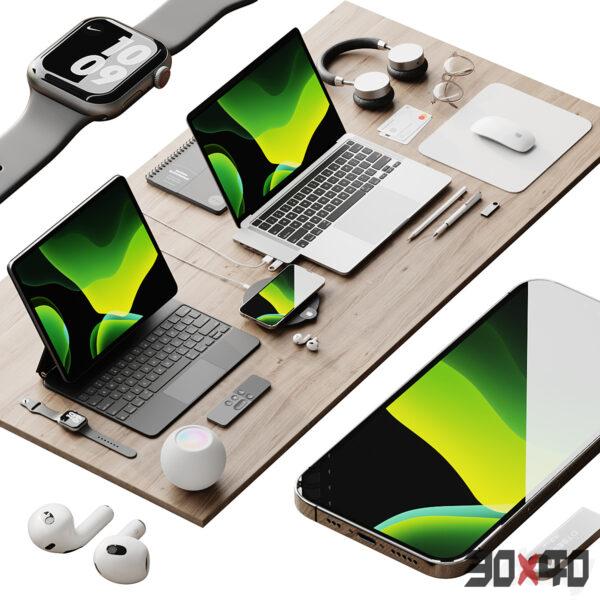 办公用品组合3d模型下载-30x40 Mood