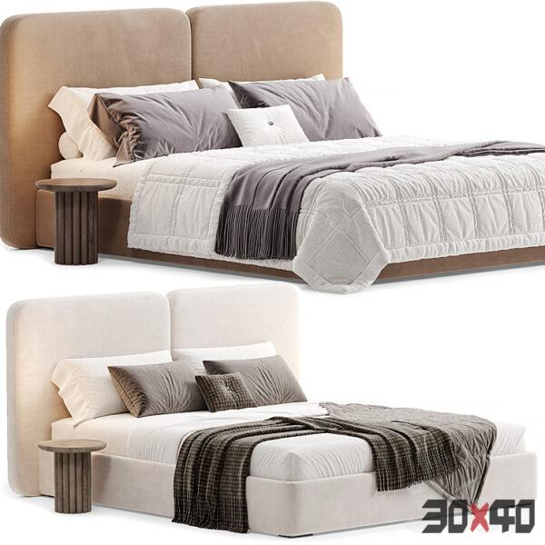 双人床3D模型-30x40 Mood