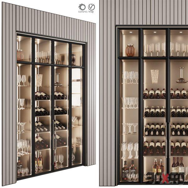 酒柜 Сupboard with dishes My Design №27-30x40 Mood