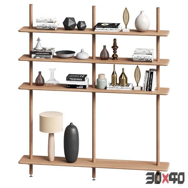 装饰架 Bookcase 2 by SIORI-30x40 Mood