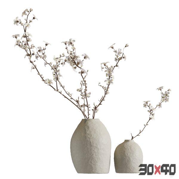 花艺 Flowering branches in a vase (2 colors)-30x40 Mood