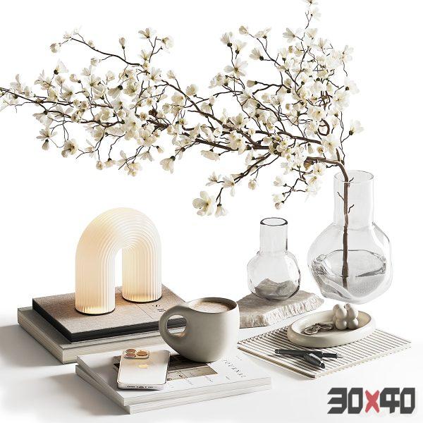 Decorative set for coffee table 52-30x40 Mood