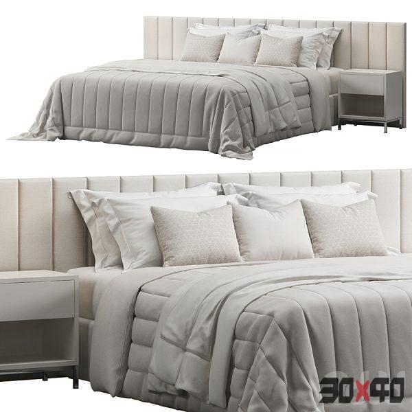 Wall Panels Headboard Bed by Belfort Furniture-30x40 Mood